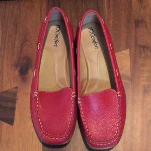 Red Leather Loafers